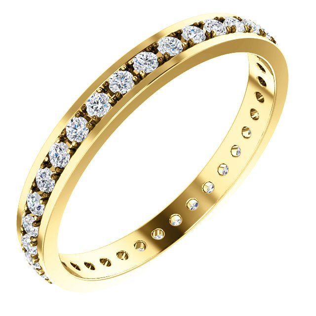 Item # 212141E - 18Kt Yellow gold diamond ring. The ring has a total diamond weight of 0.50ct, VS1-2 in clarity and G-H in color. There is hand engraving on the sides of the band. The whole band is polished. Different finishes may be selected or specified.