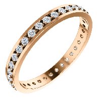 Item # 212141RE - 18K Rose Gold Diamond Anniversary Band