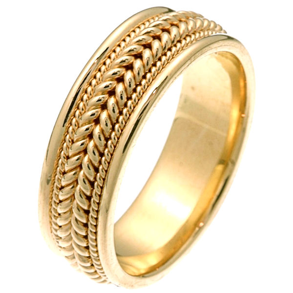 14 Kt Yellow Gold Braided Wedding Band