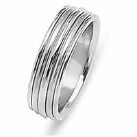 Item # 213478W - Wedding Ring, 14 Kt White Gold 
