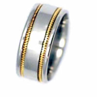 Item # 213508PE - Platinum & 18 kt Wedding Ring