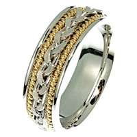 Item # 21397E - Wedding Ring, 18 kt two-tone