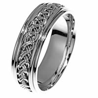 Item # 21471PP - Hand Crafted Platinum Wedding Band