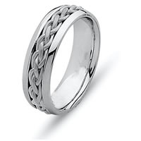 Item # 21473WE - 18K White Gold Wedding Ring