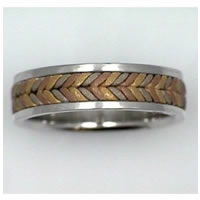 Item # 214826PE - Platinum Gold Wedding Band