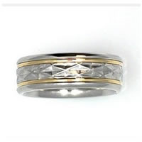 Item # 21496PE - Platinum & 18kt gold Wedding Band