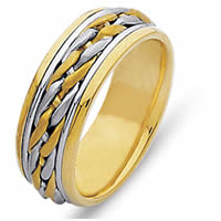 Item # 21499E - Hand Braided 18 Kt Two-Tone