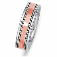 Item # 21530PE - Platinum & 18 kt Rose Gold Wedding Ring