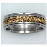 Item # 215498PE - Wedding Band, Platinum & 18 kt