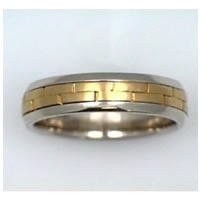 Item # 21622E - Wedding Ring, 18 kt WY GOLD