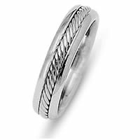 Item # 216481WE - 18 Kt White Gold Hand Made Wedding Ring