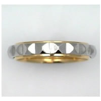 Item # 21650PE - Wedding Band, Platinum & 18 kt