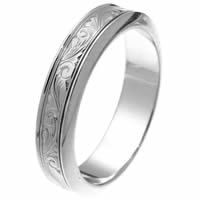 Item # 218001WE - 18 Kt White Gold Wedding Ring
