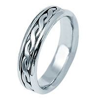 Item # 21912PP - Platinum Hand Braided Wedding Band