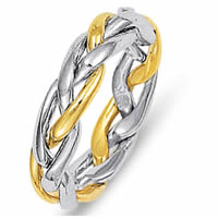 Item # 21925PE - Wedding Band, 18 Kt Yellow Gold and Platinum