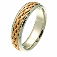Item # 219291PE - Platinum-18 Kt Rose Hand Crafted Wedding Ring