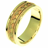 Item # 22206PE - Platinum and 18 Kt Gold Hand Crafted Ring