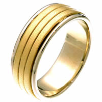 Item # 22481E - 18 Kt Two-Tone Wedding Ring