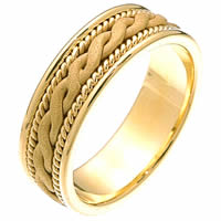Item # 230661E - 18 Kt Gold Braided Wedding Band