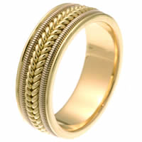 Item # 247361E - 18 Kt Two-Tone Hand Crafted Wedding Ring