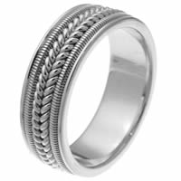 Item # 247361PP - Platinum Hand Crafted Wedding Ring