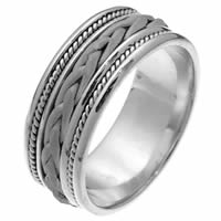 Item # 250181W - 14 K Hand Braided Wedding Ring