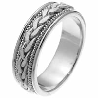 Item # 250261PP - Platinum Hand Crafted Wedding Ring