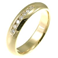 Item # 30104E - 18K Diamond Wedding Band