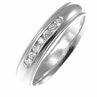 Item # 30204PD - Palladium Diamond Wedding Band