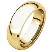 Item # 372074E - Yellow Gold Plain 7 mm Wide Comfort Fit Wedding Band