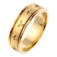 Item # 46107E - Cross Wedding Band