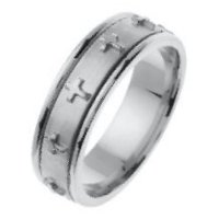 Item # 46107WE - Cross Wedding Band