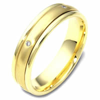 Item # 46934E - 18K Gold Spinning DiamondWedding Band