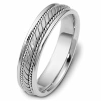Item # 47554PD - Palladium Hand Crafted Wedding Ring
