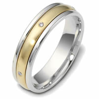 Item # 47655PE - Platinum-18K Diamond Spinning Wedding Band