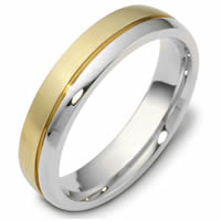 Item # 47665PE - Platinum and 18kt Classic Wedding Ring