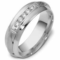 Item # 47761WE - 18K White Gold Diamond Wedding Band