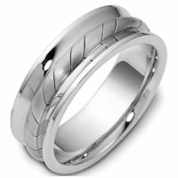Item # 47902PP - Platinum Contemporary Wedding Ring