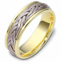 Item # 47923NPE - Platinum and 18kt Handcrafted Wedding Ring