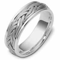 Item # 47923NPP - Platinum Handcrafted Wedding Ring