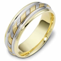 Item # 48033PE - Platinum & 18kt Handcrafted Wedding Ring
