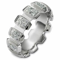 Item # 48106W - 14K Gold Diamond Wedding Band