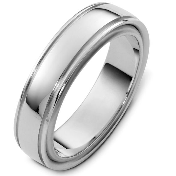 48115WE White Gold Classic Rotating Wedding Ring