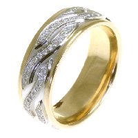 Item # 48164E - 18K Gold Diamond Wedding Band