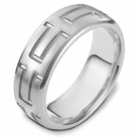 Item # 48444PD - Palladium Carved Wedding Ring