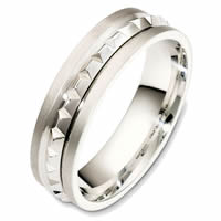Item # 48640WE - White Gold Contemporary Wedding Ring