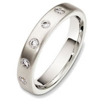 Item # 48711W - 14K White Gold Diamond Wedding Band