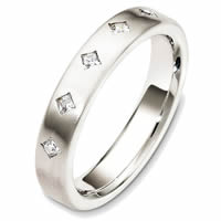 Item # 48712WE - 18K White Gold Diamond Wedding Band