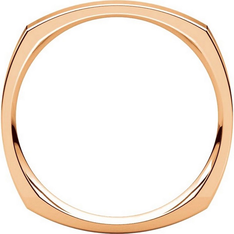 Item # 48839RE View 2 - 18K Rose Gold Square Classic Wedding Ring
