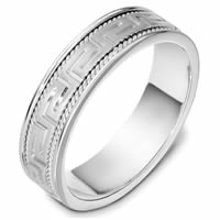 Item # 48999WE - Hand Crafted and Carved Wedding Ring